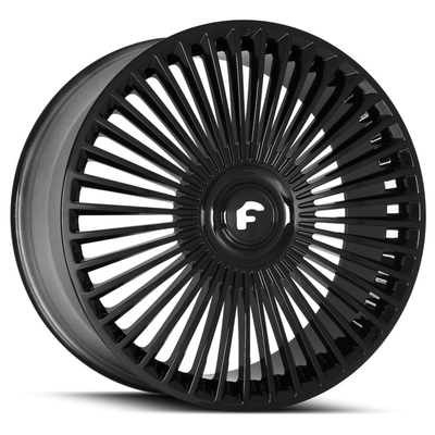 Chrome noir brut Trimestre argenté Forgiato a forgé des roues pour Rolls Royce Cullinan
