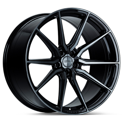 Vossen HF-3 annotent des 5 configurations noires de Monoblock de roues de rai