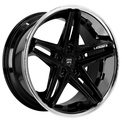 Les roues forgées par Lexani bouleversées de 2 morceaux annotent le noir avec la catégorie aérospatiale de lèvre de solides solubles