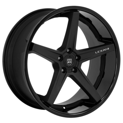 Le noir mat Lexani a forgé des roues
