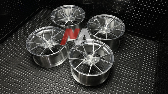 Jantes BMW Forgées Argent Poli Face Brossée Pour F87 F80 F82 F90 M2 M3 M4 M5