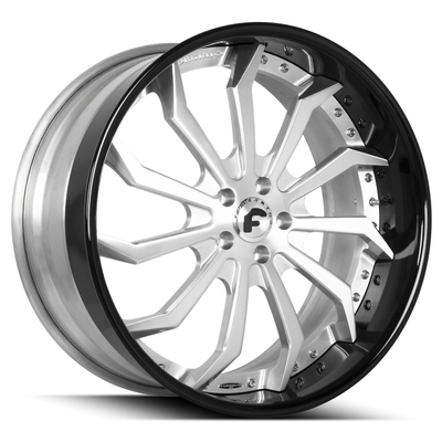 20 pouces Forgiato ont forgé le plat profond Chrome de Navaja de roues que 3 morceaux bordent Navaja