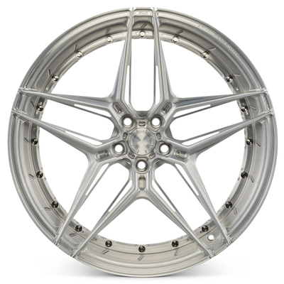 6061-T6 a balayé la conception concave argentée roule la configuration 2PC