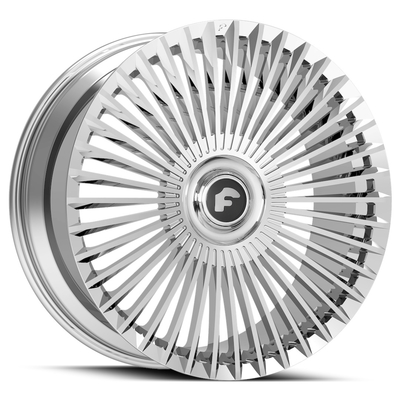 Chrome noir brut Trimestre argenté Forgiato a forgé des roues pour Rolls Royce Cullinan