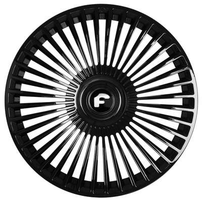 Chrome noir brut Trimestre argenté Forgiato a forgé des roues pour Rolls Royce Cullinan
