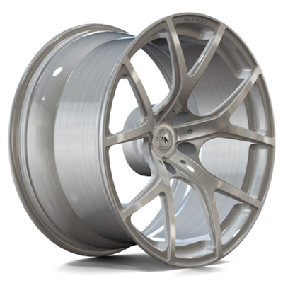 Le bas volume a balayé les roues forgées concaves profondes argentées 6061-T6 de Monoblock
