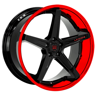 La lèvre rouge noire Lexani a forgé des roues des rais de torsion de 2 morceaux Y