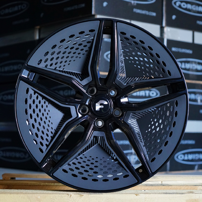 22" ajustements de roues forgés par Forgiato de Forgiato EV 001 de noir de lustre pour le Tesla Model S Model X