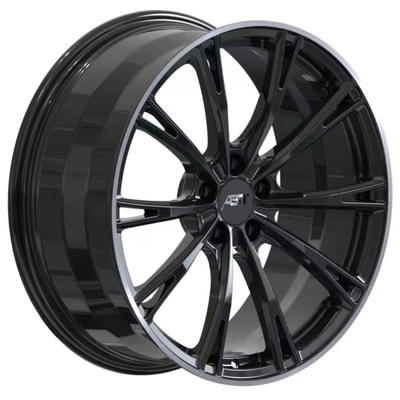 Alliage d'aluminium noir brillant d'ABT Sportsline GR-f Audi Forged Wheels 6061-T6