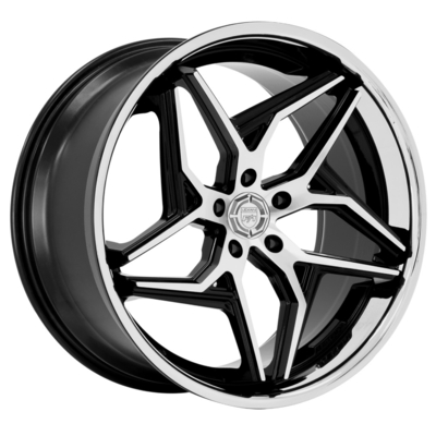 Lexani Spyder a forgé des roues avec l'alliage d'aluminium du noir 6061-T6 de lustre