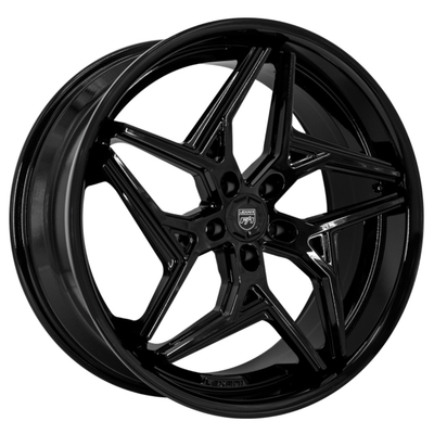 Lexani Spyder a forgé des roues avec l'alliage d'aluminium du noir 6061-T6 de lustre