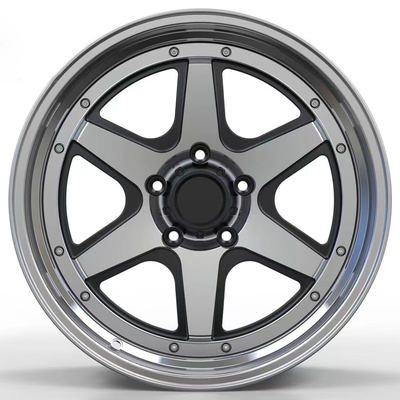 Le plat profond 2 morceaux a forgé l'alliage d'aluminium des roues 6061-T6