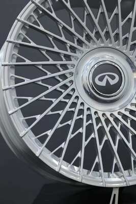Muiti Spokes 6061-T6 roues forgé en argent poli